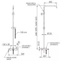 Товар: Душевая система Remer Energy Золото брашированное арт-EY34ASSDBG - фото 2 Душевая система Remer Energy Золото брашированное арт-EY34ASSDBG — фото 2, Душевые стойки