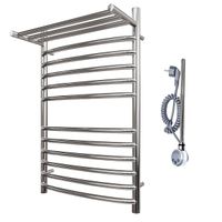 Полотенцесушитель электрический Point Альфа П11 500x800 с полкой левый/правый, хром арт-PN05158SPE — фото 4, Электрические полотенцесушители