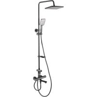 Душевая система Swedbe Hermes с термостатом Черная матовая арт-5115B — фото 1, Душевые стойки