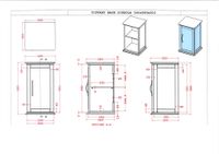 Шкафчик подвесной с одной распашной дверцей, реверсивный CEZARES TIFFANY Bianco opaco арт-54960 — фото 2, Шкафы для ванной