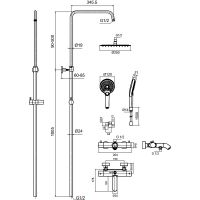 Товар: Душевая система AQUAme с термостатом Золото арт-AQM8008GG - фото 2 Душевая система AQUAme с термостатом Золото арт-AQM8008GG — фото 2, Душевые стойки