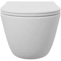 Товар: Унитаз Aqueduto Ovo подвесной Белый матовый с сиденьем Микролифт арт-OVO0120 - фото 2 Унитаз Aqueduto Ovo подвесной Белый матовый с сиденьем Микролифт арт-OVO0120 — фото 2, Подвесные унитазы