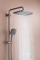 Товар: Душевая система Raglo с термостатом Графит матовый арт-R22.26.09 - фото 3 Душевая система Raglo с термостатом Графит матовый арт-R22.26.09 — фото 3, Душевые стойки