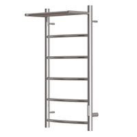 Полотенцесушитель электрический Point Афина П5 400x800 с полкой, диммер справа, хром арт-PN04848P — фото 3, Электрические полотенцесушители