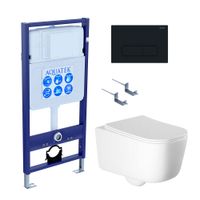 Комплект AQUATEK ЛУГАНО-015 4в1 (рама AQUATEK Standard INS-0000012+ кркпеж KKI-0000002+клавиша KDI-0 арт-SET AQUATEK ЛУГАНО-015 4в1 — фото 1, Комплекты унитаз + инсталляция