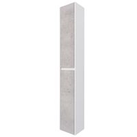 Пенал SlIM, 30 см, подвесной/напольный, универсальный, 2 дверцы, 4 стеклянные полки, белый глянец /  арт-99.0505 — фото 1, Пеналы для ванной комнаты