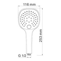 Лейка 3-функциональная арт-A050 — фото 6, Лейки для душа