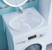 Товар: Раковина СанТа Сатурн 60 на стиральную машину Белая арт-900126 - фото 5 Раковина СанТа Сатурн 60 на стиральную машину Белая арт-900126 — фото 5, Раковины на стиральную машину