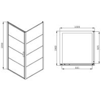 Товар: Душевой уголок Azario Richmond 100х100 R AZ-NAG1221 1000 профиль Черный стекло прозрачное арт-AZ- NAG1221 1000 - фото 2 Душевой уголок Azario Richmond 100х100 R AZ-NAG1221 1000 профиль Черный стекло прозрачное арт-AZ- NAG1221 1000 — фото 2, Квадратные душевые уголки