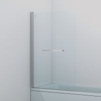 Шторка на ванну Iddis Ray 90х140 профиль Хром стекло прозрачное арт-RAY6CS9i90 — фото 1, Шторки для ванной распашные