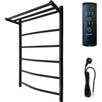 Электрический полотенцесушитель Маргроид Вид 4 800x500 правый с полкой Черный мат арт-04-8050-1051-9005R — фото 1, Электрические полотенцесушители