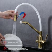 Смеситель для кухни Raglo Золото матовое Белый арт-R81.62.03 — фото 6, Смесители для кухни