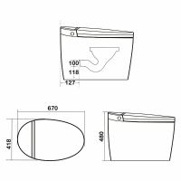 Товар: Унитаз биде Swedbe Smart приставной с сиденьем Микролифт арт-0500 - фото 9 Унитаз биде Swedbe Smart приставной с сиденьем Микролифт арт-0500 — фото 9, Умные унитазы