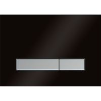 Клавиша смыва KK POL Vitrum Grande V1 Черная глянцевая Сатин арт-SPP/124/0/K — фото 1, Кнопки смыва