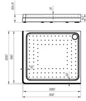 Акриловый поддон для душа Radomir 110x100x17 R Белый арт-1-11-0-2-0-123 — фото 2, Акриловые душевые поддоны