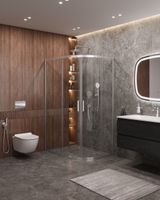 Душевой уголок CEZARES арт-MOLVENO-RH-2-120/90-C-Cr-IV — фото 1, Асимметричные душевые уголки