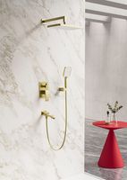 Душевая система Raglo Золото матовое арт-R01.27.03 — фото 3, Встраиваемые душевые комплекты