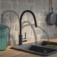 Смеситель для кухни Iddis Kitchen 360 Черный матовый арт-K36BLJ0i05 — фото 3, Смесители для кухни