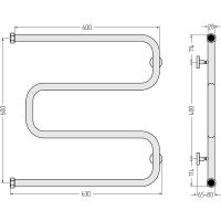 Товар: Водяной полотенцесушитель Сунержа Ш-образный 600x600 Белый матовый арт-30-0014-6060 - фото 3 Водяной полотенцесушитель Сунержа Ш-образный 600x600 Белый матовый арт-30-0014-6060 — фото 3, Водяные полотенцесушители