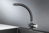 Granula-, СМЕСИТЕЛЬ КУХОННЫЙ арт-2167, ЧЁРНЫЙ — фото 1, Смесители для кухни