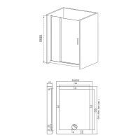 Душевая дверь Good Door Pandora WTW-110-C-CH 110 профиль Хром стекло прозрачное арт-ПД00071 — фото 3, Распашные душевые двери