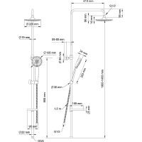 Душевая система Swedbe Calypso Хром арт-5074 — фото 8, Душевые стойки