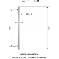 Душевая штанга Remer Хром арт-317R — фото 2, Штанги для душа