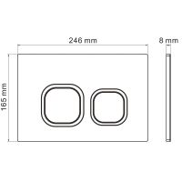 Клавиша смыва Iberica Blanca Esti-Q Хром матовый арт-IB.B083.004.002 — фото 4, Кнопки смыва