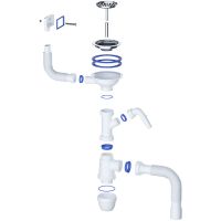 Сифон для кухонной мойки Iddis Kitchen Line Белый арт-S11UPS0i84 — фото 8, Сифоны для кухонной мойки