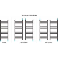 Водяной полотенцесушитель Сунержа Богема+ выгнутая 1000х400 Черный матовый арт-31-0221-1040 — фото 3, Водяные полотенцесушители