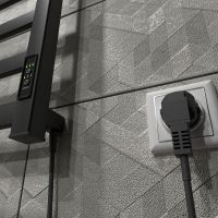 Электрический полотенцесушитель Маргроид 8110 профильный 810x500 с полкой Черный арт-8110-8050-5179-9005 — фото 4, Электрические полотенцесушители