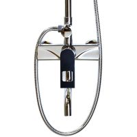 Душевая система Bronze de Luxe Element Хром Черный матовый арт-EL77CB — фото 6, Душевые стойки