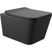 Товар: Унитаз Aqueduto Macio подвесной Черный матовый с сиденьем Микролифт арт-MAC0140 - фото 1 Унитаз Aqueduto Macio подвесной Черный матовый с сиденьем Микролифт арт-MAC0140 — фото 1, Подвесные унитазы
