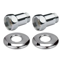 Прямое соединение для полотенцесушителя Point 1"х3/4" г/ш, хром (пара) арт-PN00005 — фото 1, Комплектующие для полотенцесушителей