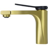 Смеситель для раковины Bronze de Luxe Element Матовое золото Черный арт-EL02XGB — фото 8, Смесители для раковины