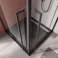 Душевой уголок Cezares арт-LINER-A-2-90-C-NERO — фото 2, Квадратные душевые уголки