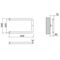 Водяной полотенцесушитель Grota Modesto 32х40 Хром арт-Модесто 32/40 — фото 2, Водяные полотенцесушители