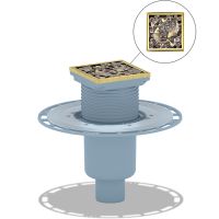 Душевой трап Bronze de Luxe Рыбы с решеткой Бронза арт-21980-5902 — фото 1, Трапы для душа