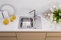 Мойка для кухни LINE MAX 110 SAT-90 610x500 в комплекте с сифоном 1130551 арт-1144603.0 — фото 4, Кухонные мойки