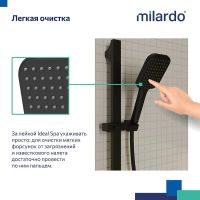 Ручной душ Milardo Ideal Spa 1F Черный матовый арт-ILS1FBSM18 — фото 2, Лейки для душа