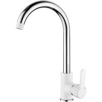 Смеситель для кухни Ledeme H03W 4003-WL Белый Хром арт-535847 — фото 1, Смесители для кухни