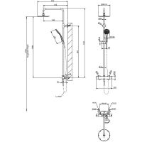 Душевая система Gessi Emporio Shower с термостатом Никель брашированный арт-35181#149 — фото 2, Душевые стойки