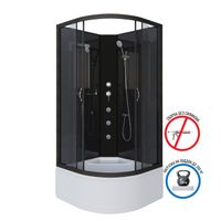 Душевая кабина Niagara Classic NG-6508-14BKG (90х90х200) высокий поддон(40см),черный,стекло тонирова арт-65081434BKG — фото 3, Душевые кабины