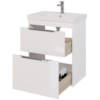 Товар: Тумба PRIME, 70 см, подвесная/напольная, 2 ящика, белый глянец арт-99.9301 - фото 4 Тумба PRIME, 70 см, подвесная/напольная, 2 ящика, белый глянец арт-99.9301 — фото 4, Тумбы под раковину