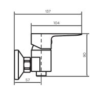 Смеситель для душа Dorff Prime Хром арт-D4010200 — фото 4, Смеситель для душа