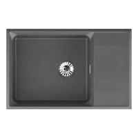 Мойка кухонная Point Этна 78 графит арт-PN3012GR — фото 1, Кухонные мойки