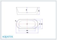 Ванна акриловая,отдельностоящая, AQUATEK ОВО 1800*800*600. В комплекте со сливом и ножками. арт-AQ-99880 — фото 2, Акриловые ванны