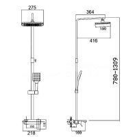 Товар: Душевая система Haiba Хром арт-HB24818 - фото 2 Душевая система Haiba Хром арт-HB24818 — фото 2, Душевые стойки