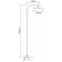 Душевая система D-Lin Хром арт-D10A19 — фото 2, Душевые стойки