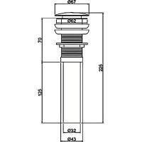 Донный клапан Haiba click-clack Хром арт-HB65-2 — фото 2, Донные клапаны